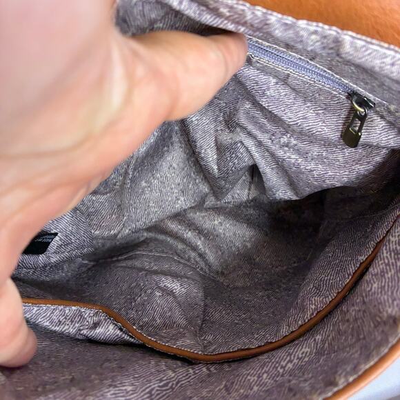 Sasha + Sofi Brown Faux Leather Satchel Bag Crossbody Purse Pockets Adjustable - Picture 9 of 11